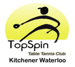 Topspin table tennis club of Waterloo Kitchener logo